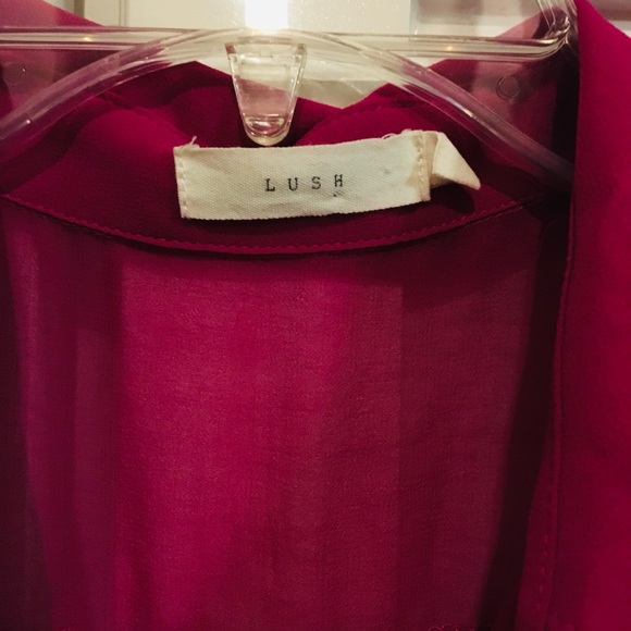 Lush Cold Shoulder Top Hot Pink Small - Picture 7 of 7